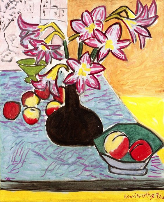 Vase of Amaryllis (1941) Henri Matisse tablo - Dekolata