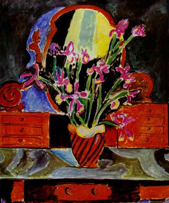 Vase of Irises (1912) Henri Matisse tablo - Dekolata