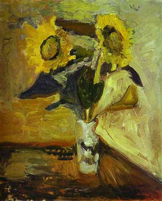 Vase of Sunflowers (1898) Henri Matisse tablo - Dekolata