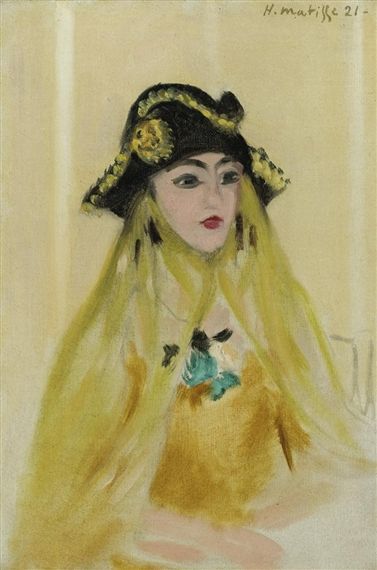 Venetian Woman En Buste (1921) Henri Matisse tablo - Dekolata