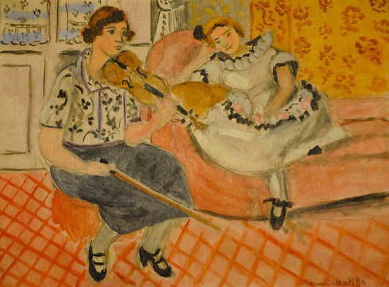 Violinist and Young Girl (1921) Henri Matisse tablo - Dekolata