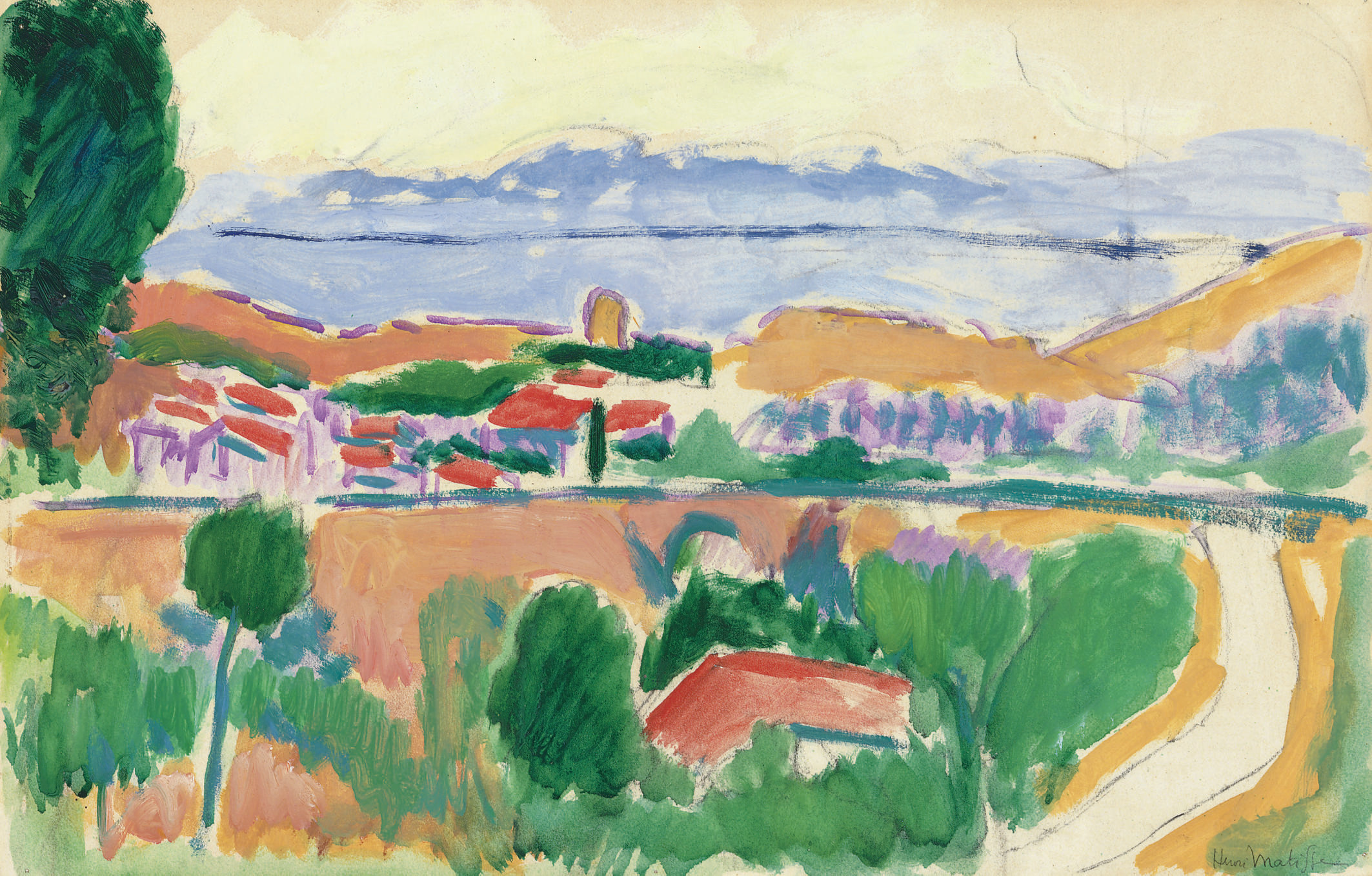 Vue De Collioure (1906) Henri Matisse tablo - Dekolata