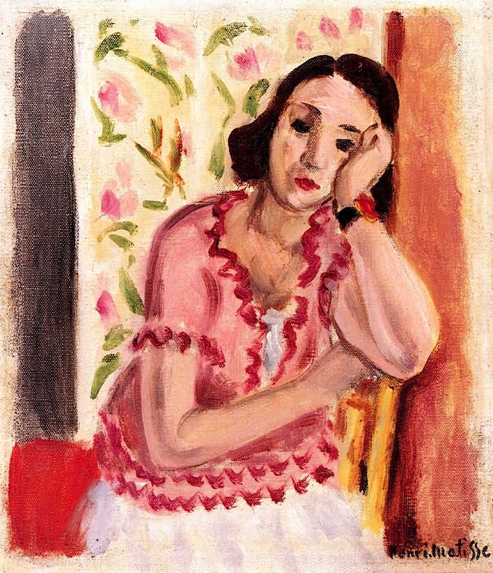 Woman Leaning (1923) Henri Matisse tablo - Dekolata
