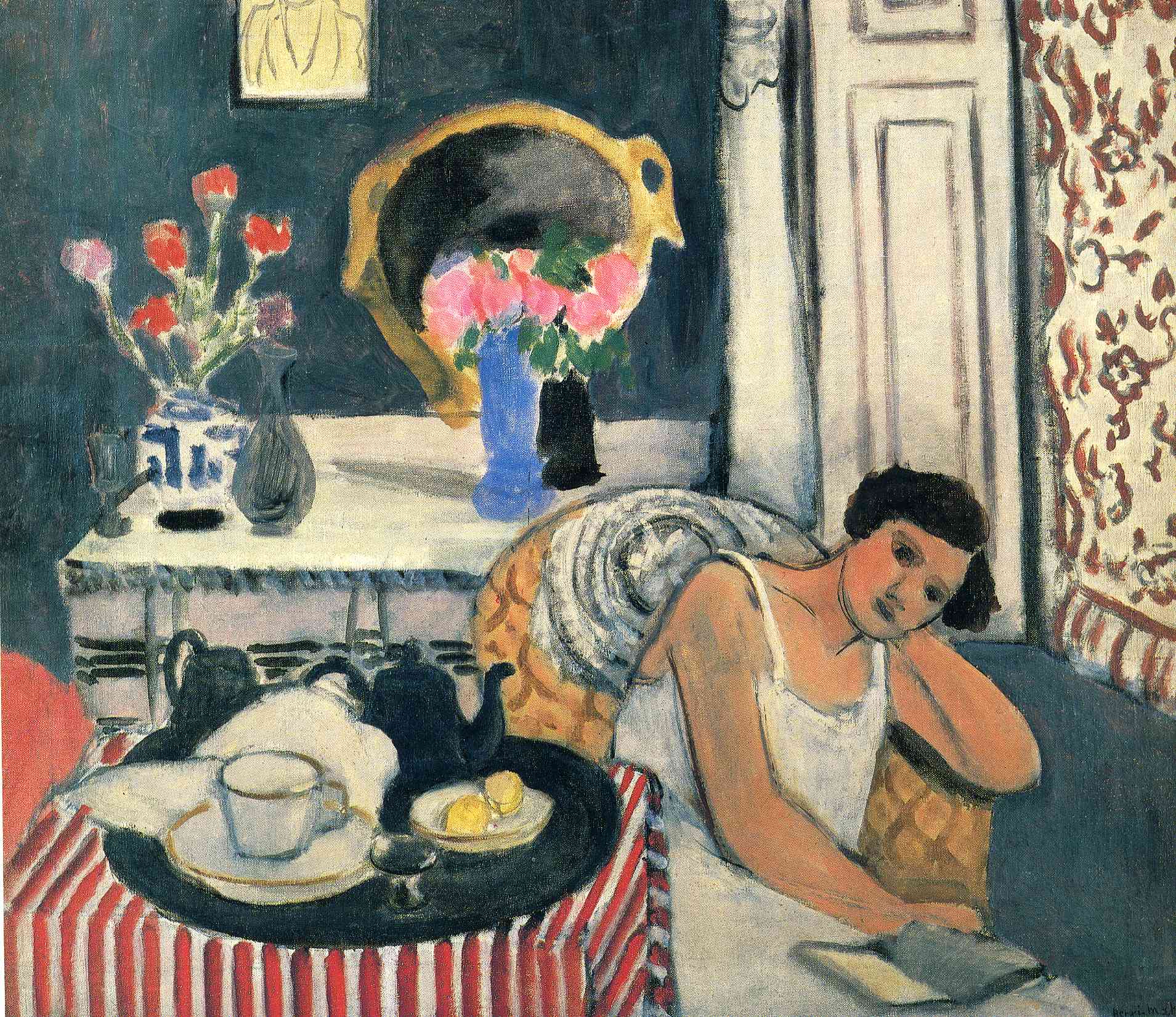 Woman Reading Henri Matisse tablo - Dekolata