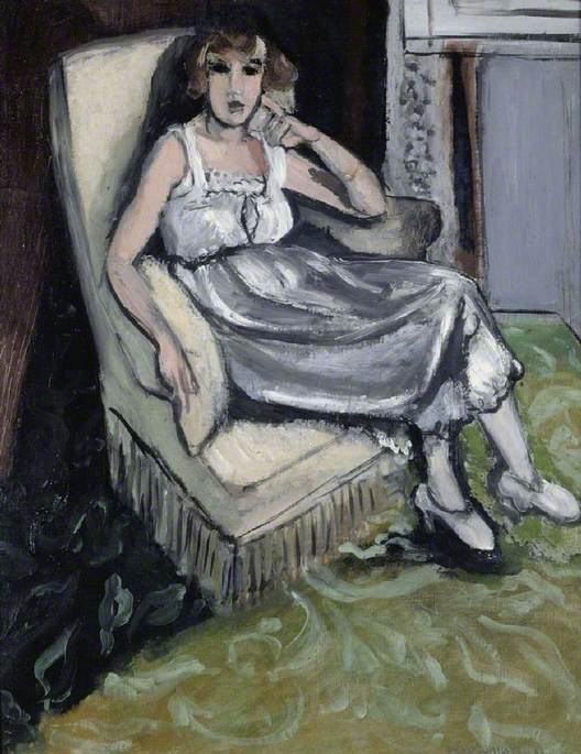 Woman Seated in An Armchair (1917) – Henri Matisse Tablo