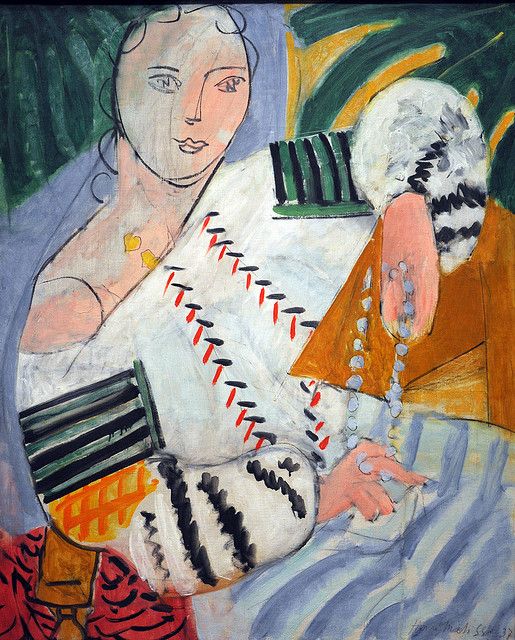 Woman With Necklace (1937) Henri Matisse tablo - Dekolata
