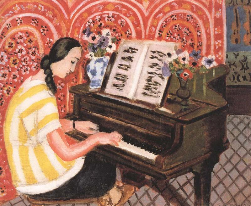 Woman at the Piano (1925) Henri Matisse tablo - Dekolata