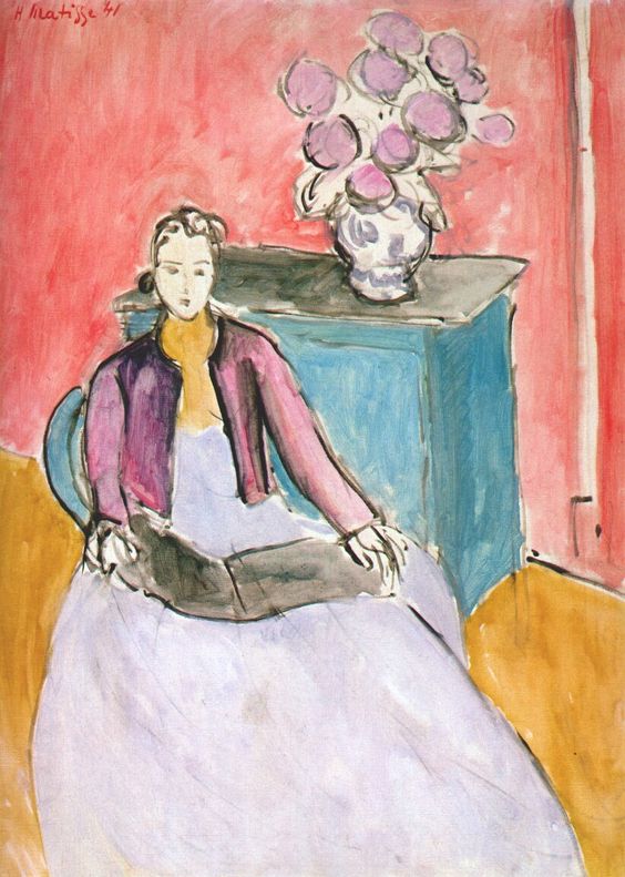 Woman in Pink Interior (1941) Henri Matisse tablo - Dekolata