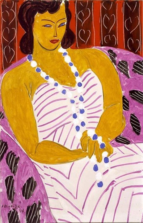 Woman in White (1946) – Henri Matisse Tablo