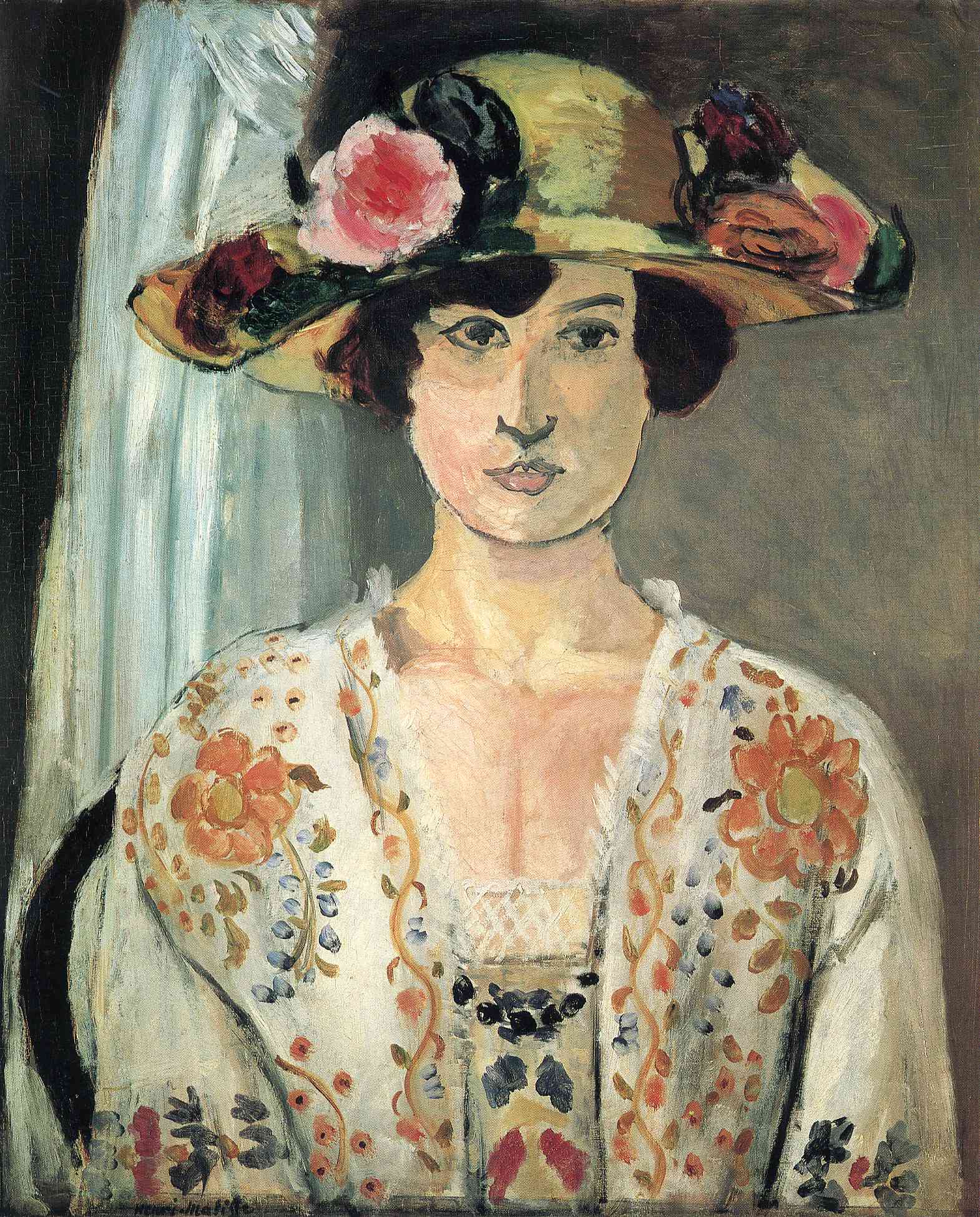 Woman in a Hat (1920) Henri Matisse tablo - Dekolata