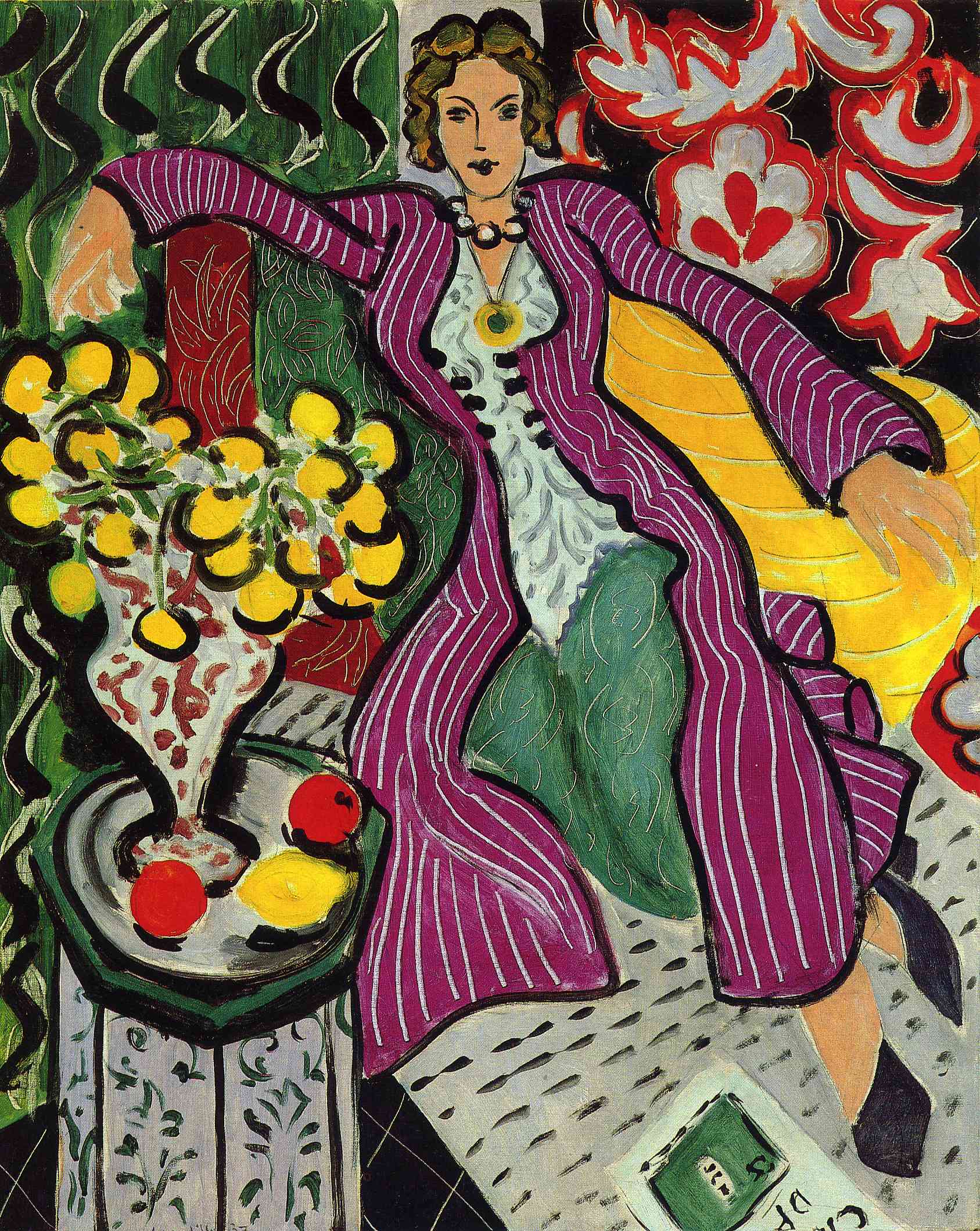 Woman in a Purple Coat (1937) – Henri Matisse Tablo