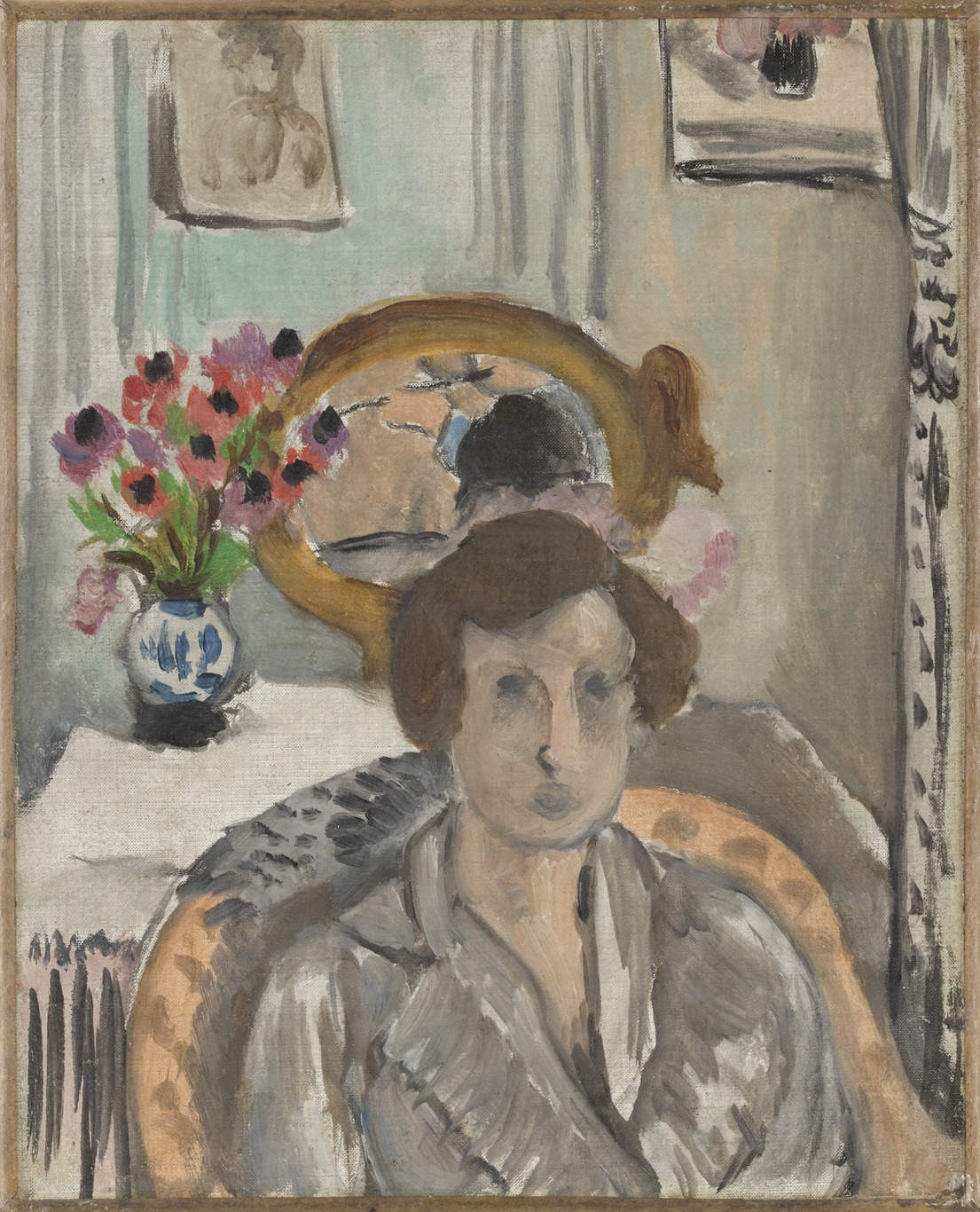 Woman with Anemones (1919) Henri Matisse tablo - Dekolata