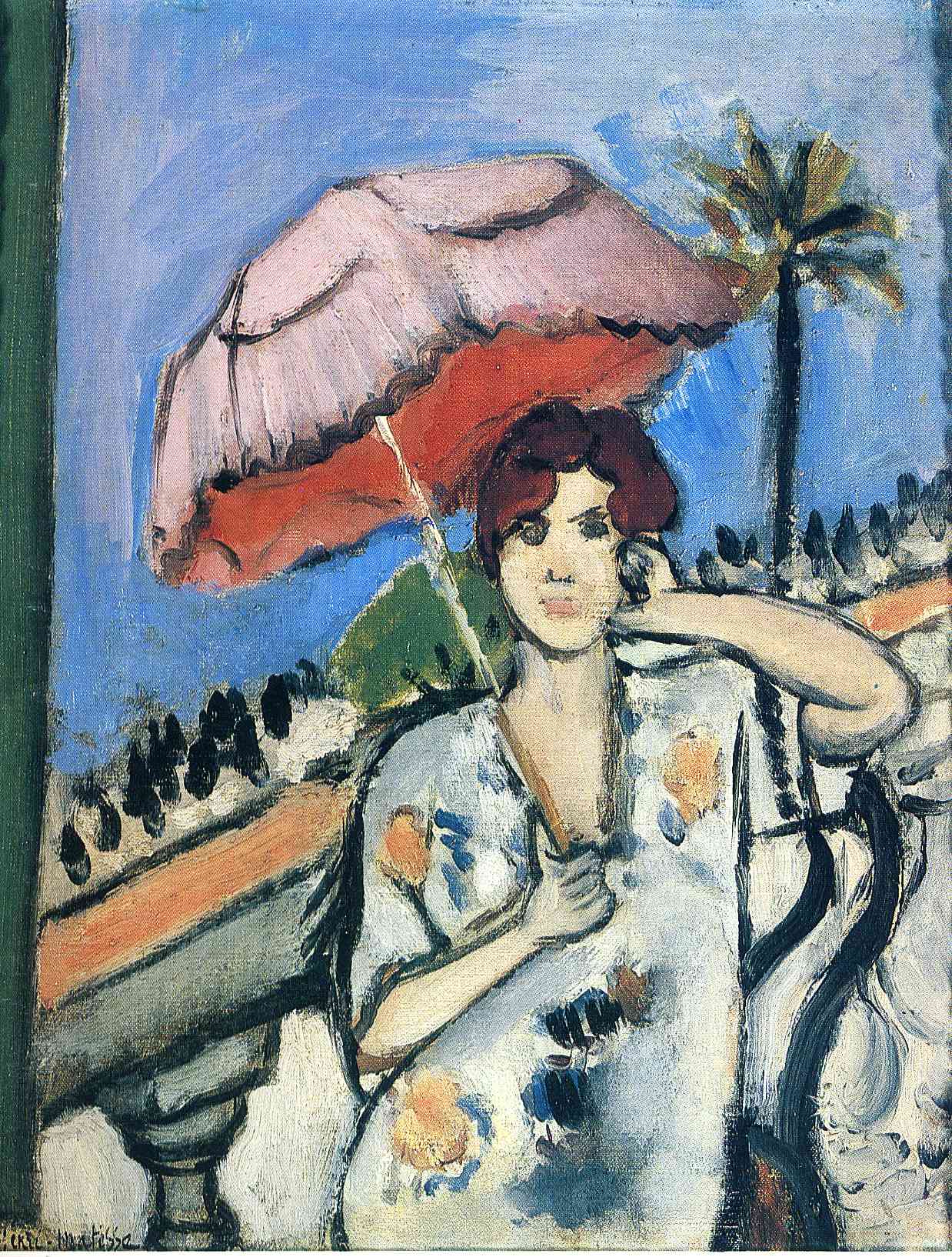 Woman with Umbrella (1920) Henri Matisse tablo - Dekolata