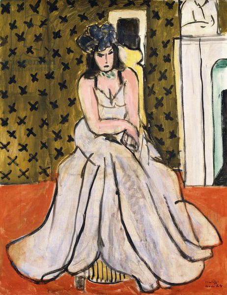 Woman with a Blue Hat (1944) Henri Matisse tablo - Dekolata