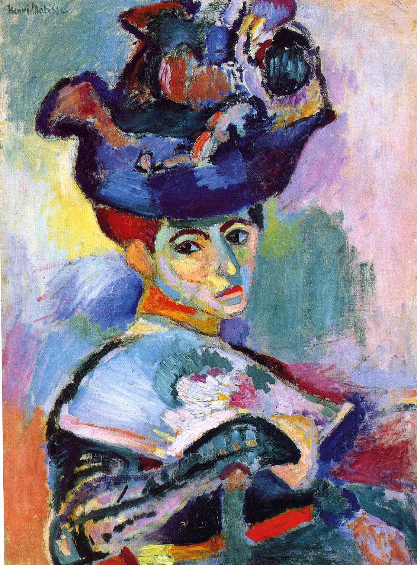 Woman with a Hat (1905) Henri Matisse tablo - Dekolata