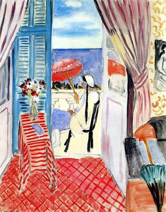 Woman with a Red Umbrella (1919) Henri Matisse tablo - Dekolata