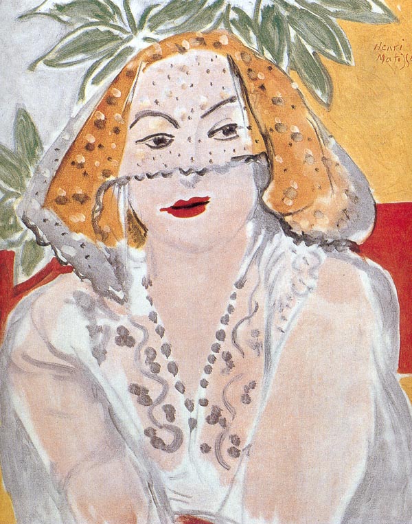 Woman with a Veil (1942) Henri Matisse tablo - Dekolata