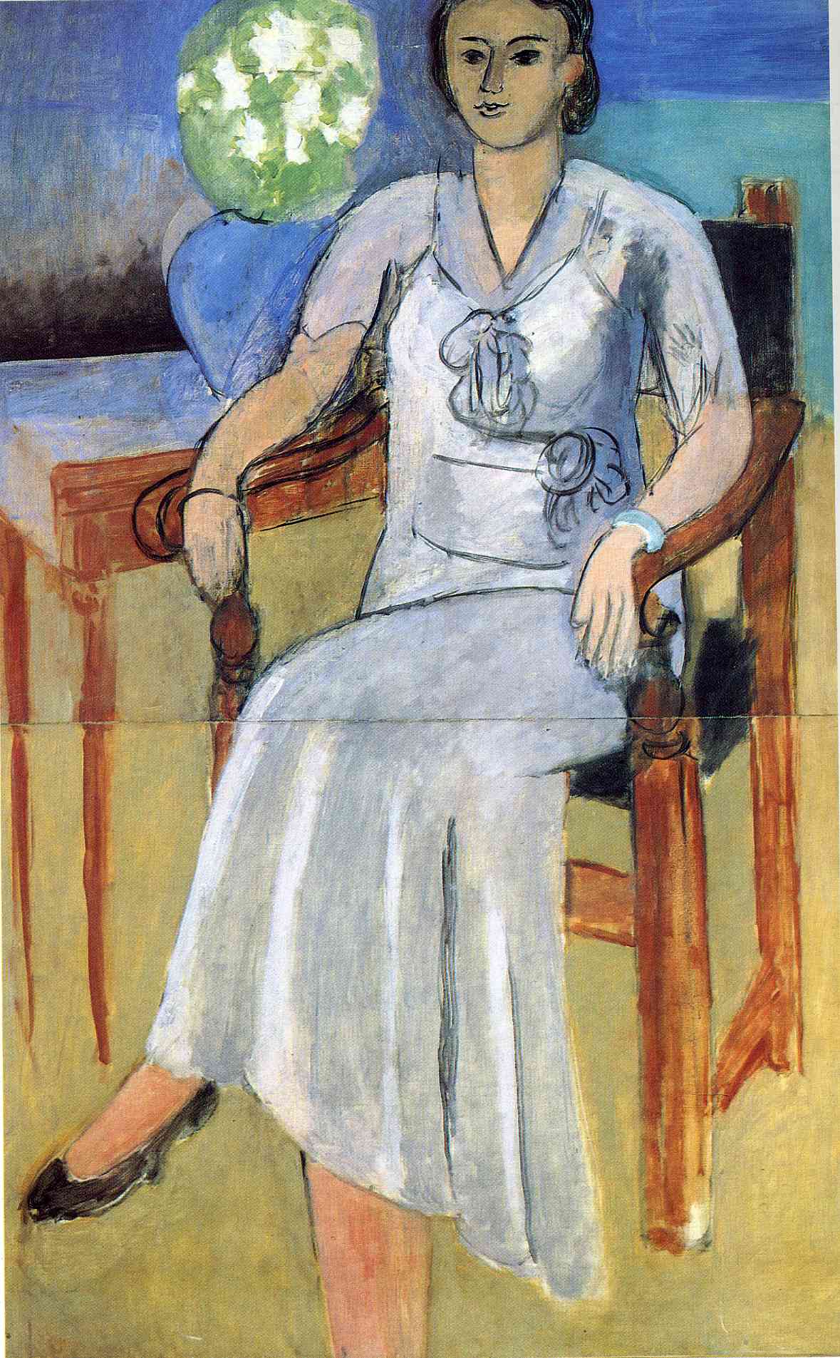 Woman with a White Dress (1933) – Henri Matisse Tablo