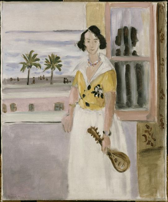 Woman with mandolin (1921) Henri Matisse tablo - Dekolata