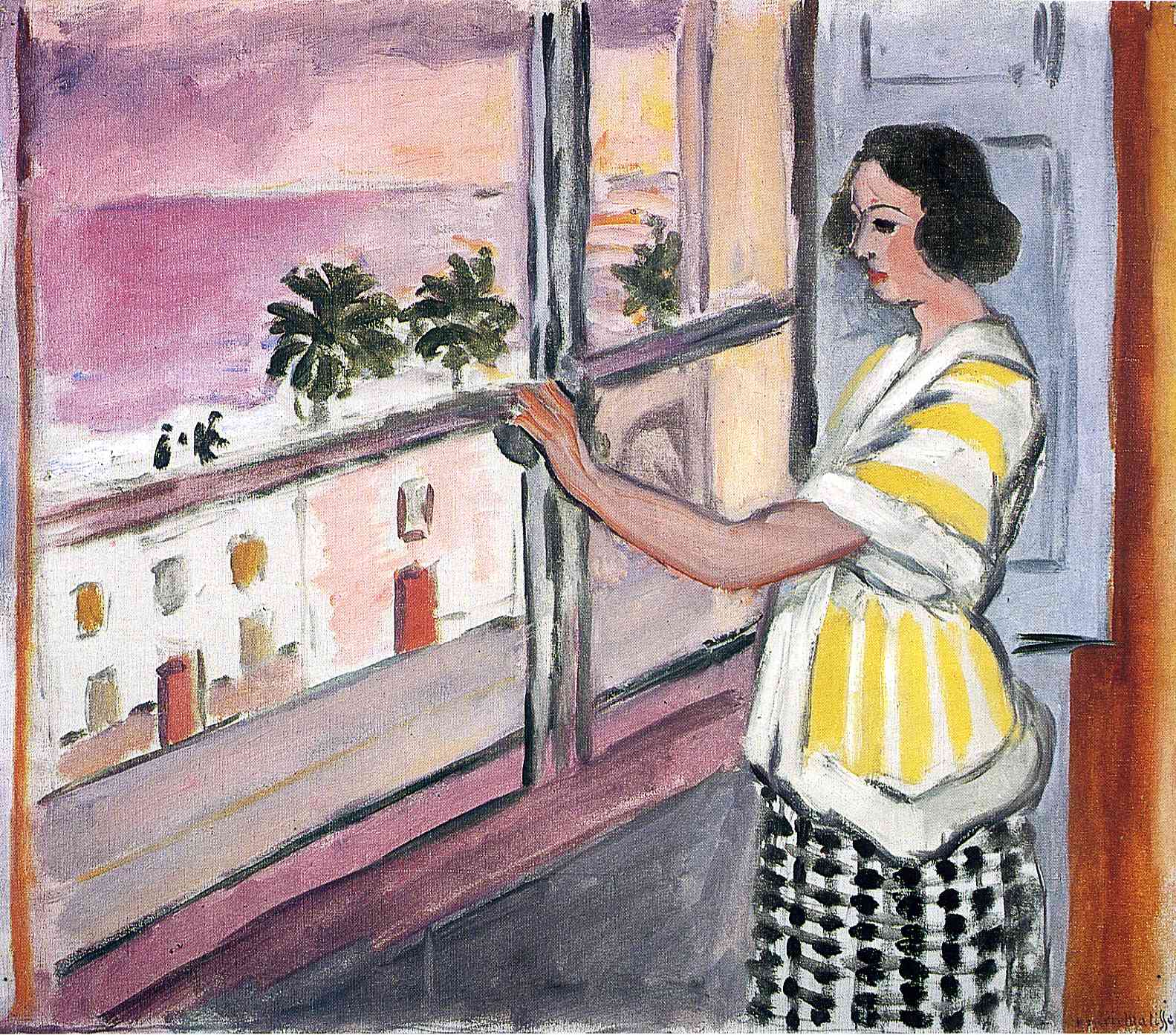 Young Woman at the Window, Sunset (1921) Henri Matisse tablo - Dekolata