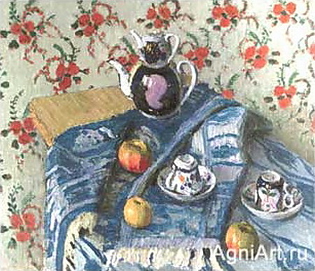 Blue Tablecloth (1916) Igor Grabar tablo - Dekolata