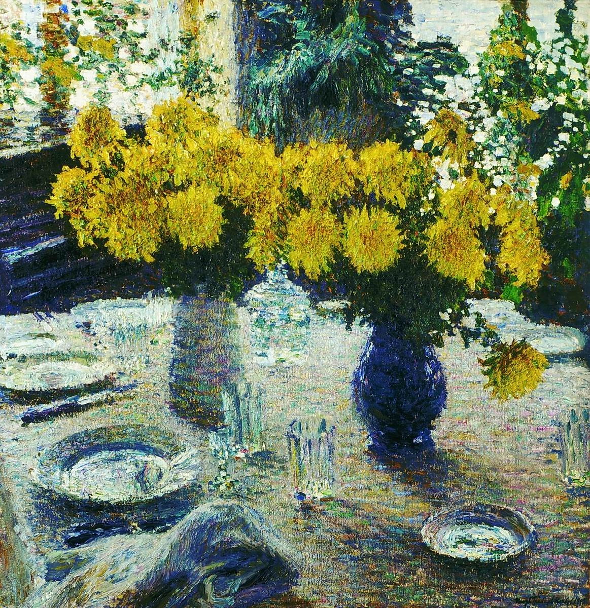 Chrysanthemums (1905) Igor Grabar tablo - Dekolata