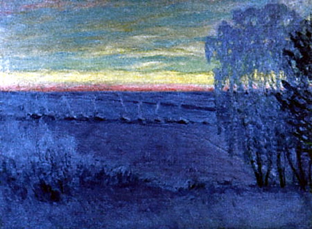 Dugino. Sunrise (1904) Igor Grabar tablo - Dekolata