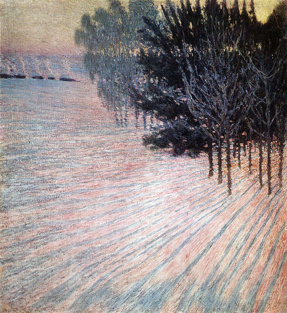 Frosty Morning. Pink Rays (1906) Igor Grabar tablo - Dekolata