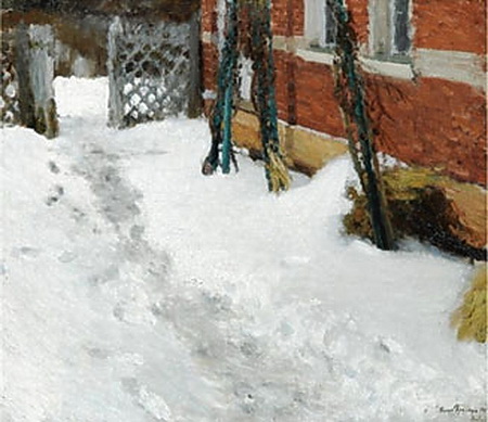House Corner in Winter (1904) Igor Grabar tablo - Dekolata