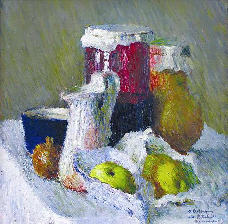 Jam Jar and Apples (1904) Igor Grabar tablo - Dekolata