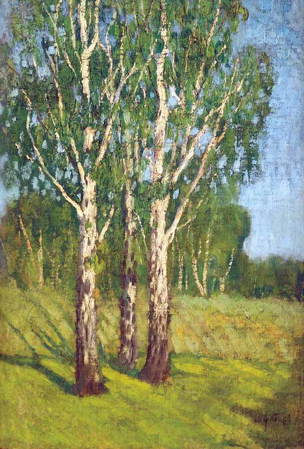 Landscape with Birches (1920) Igor Grabar tablo - Dekolata