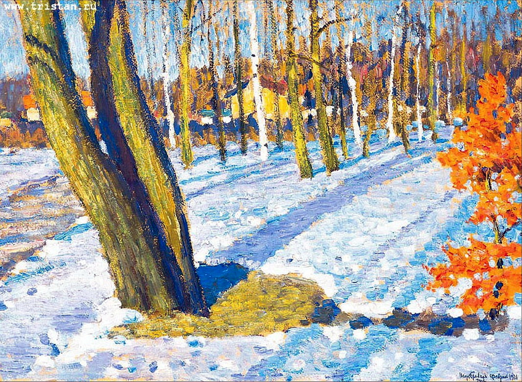 March Snow (1921) Igor Grabar tablo - Dekolata