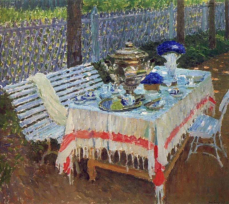 Morning Tea (1917) Igor Grabar tablo - Dekolata