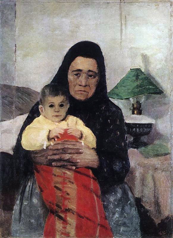 Nanny with Child (1892) – Igor Grabar Tablo
