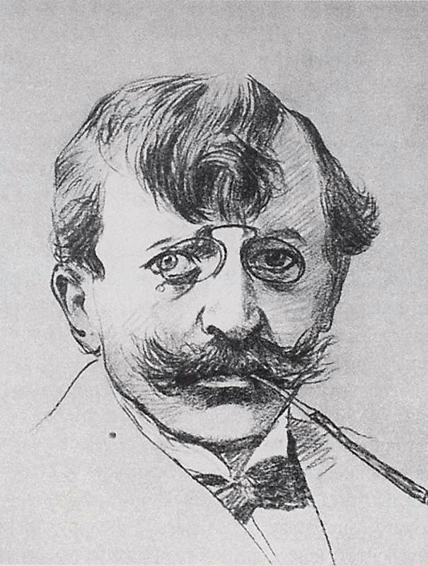 Portrait of Anton Azbe (1899) – Igor Grabar Tablo