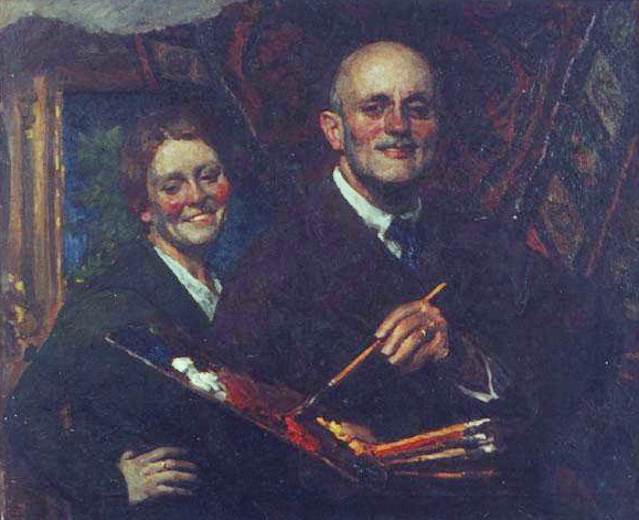 Self portrait with Wife (1923) Igor Grabar tablo - Dekolata