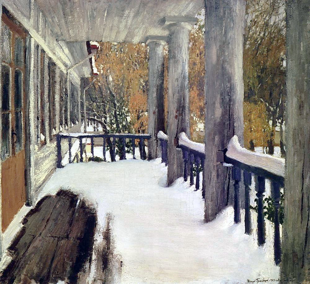 September Snow (1903) Igor Grabar tablo - Dekolata