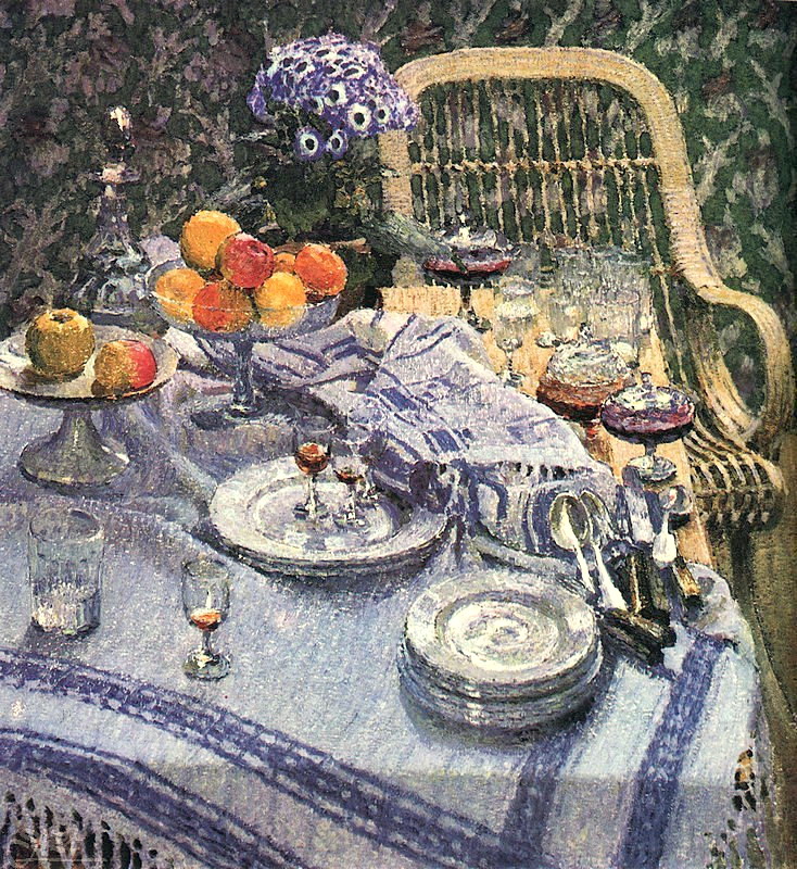 Table with Leftovers (1907) – Igor Grabar Tablo