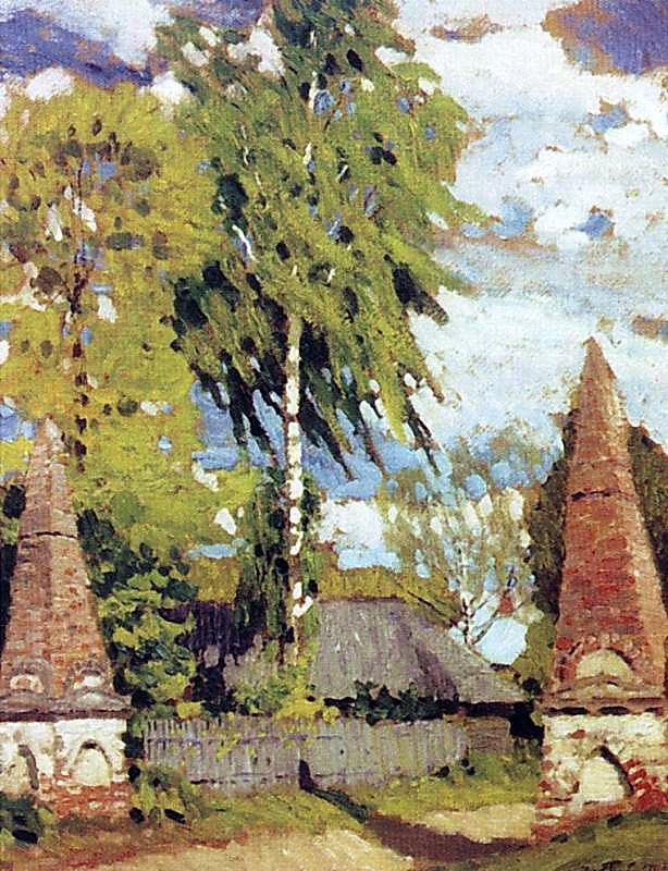 The entrance to the Estate (1922) Igor Grabar tablo - Dekolata
