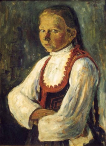 Székely girl (1913) István Nagy tablo - Dekolata