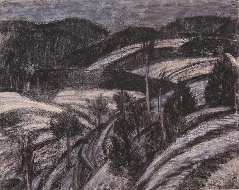 Winter landscape (1927) István Nagy tablo - Dekolata