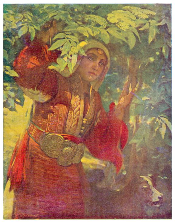 Bulgarian Woman from Smilevo (1931) Ivan Mrkvička tablo - Dekolata