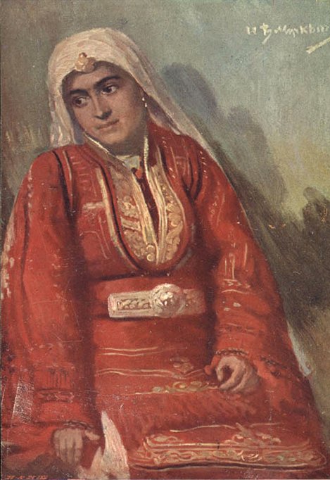 Bulgarian woman from Macedonia Ivan Mrkvička tablo - Dekolata