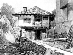 House In the village of Jultes (1892) Ivan Mrkvička tablo - Dekolata