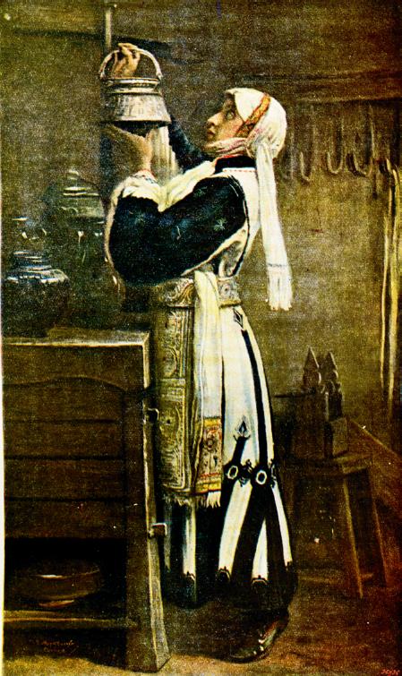 Macedonian Bulgarian Woman from Skopska Crna Gora (1931) Ivan Mrkvička tablo - Dekolata