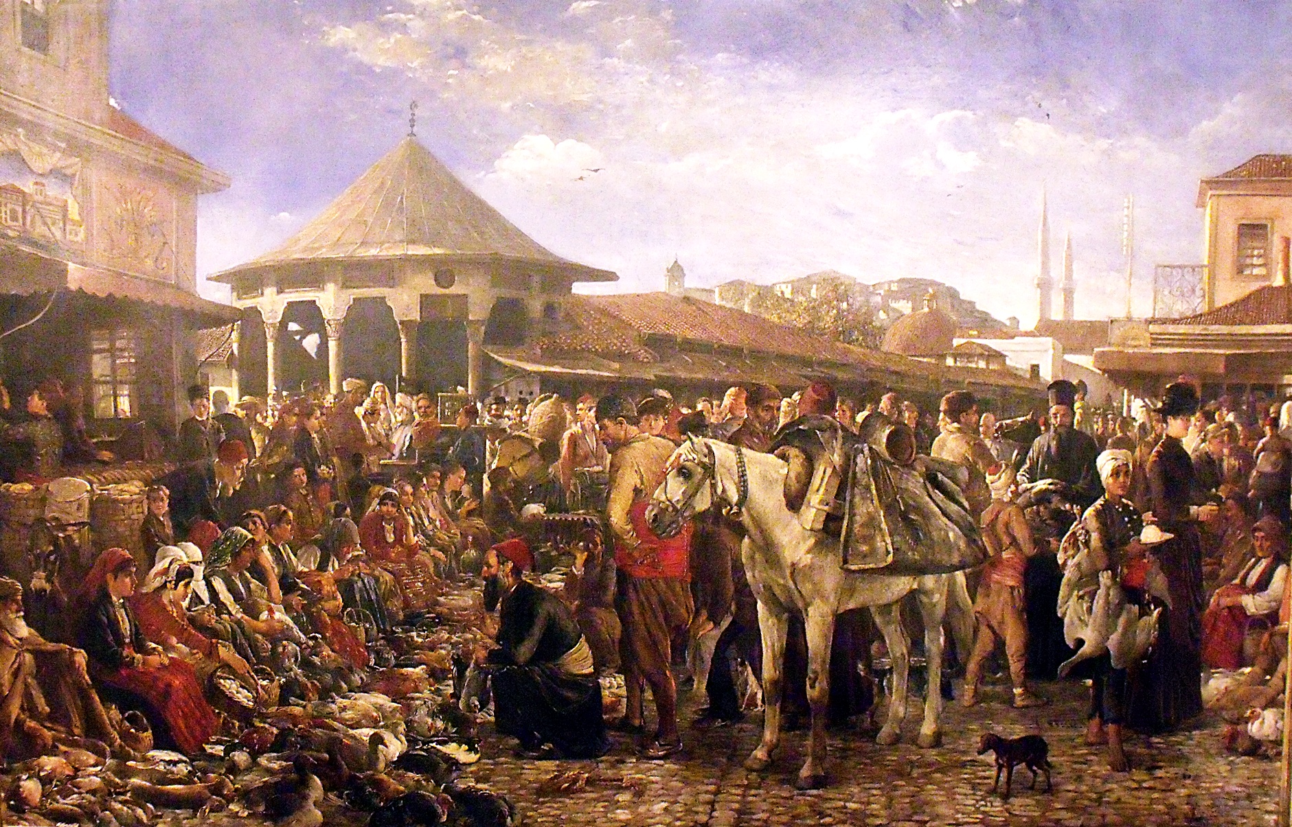 Marketplace in Plovdiv Ivan Mrkvička tablo - Dekolata
