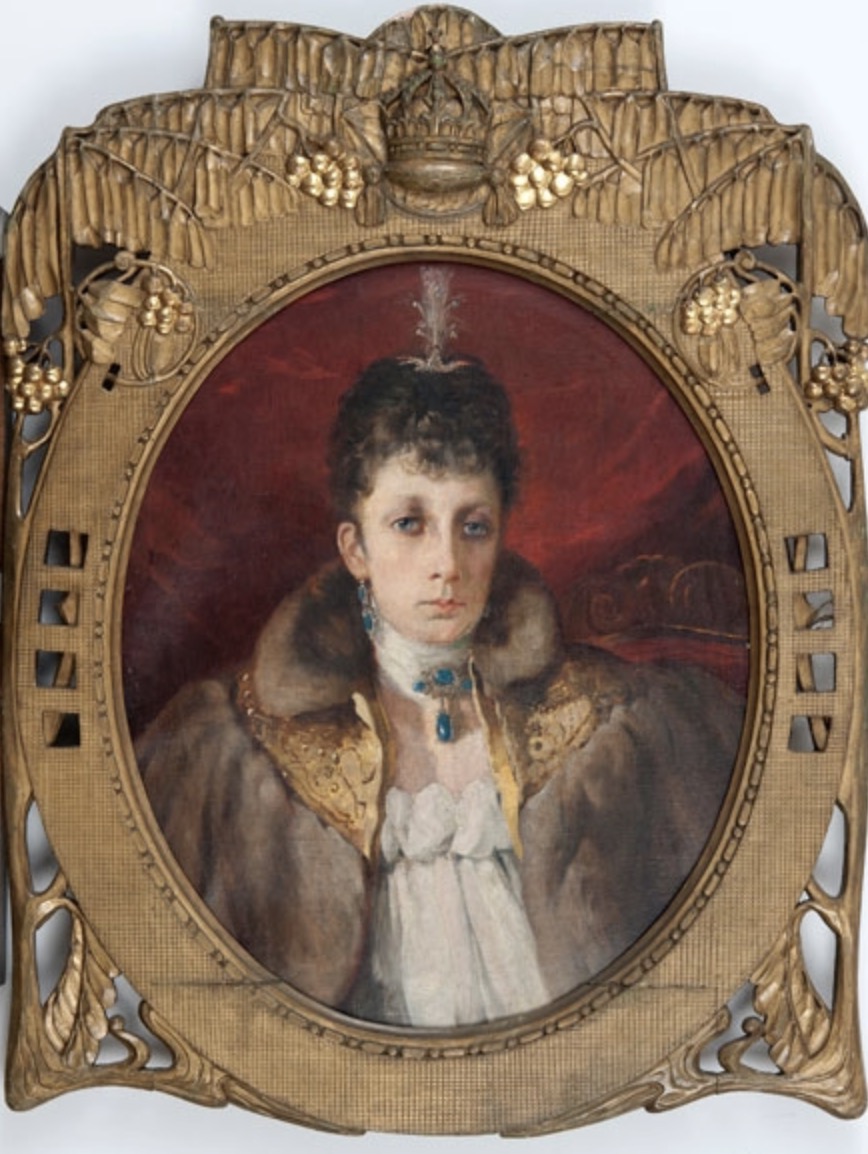 Portrait of Maria Louisa Ivan Mrkvička tablo - Dekolata
