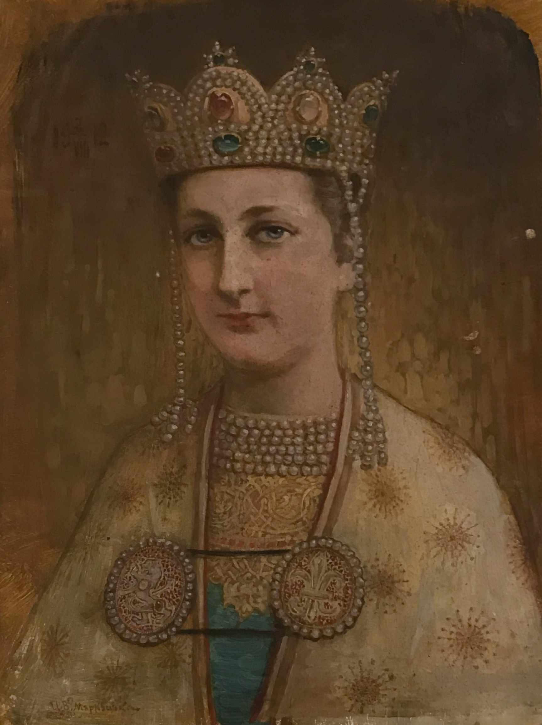 Portrait of Princess Evdokia (1912) Ivan Mrkvička tablo - Dekolata