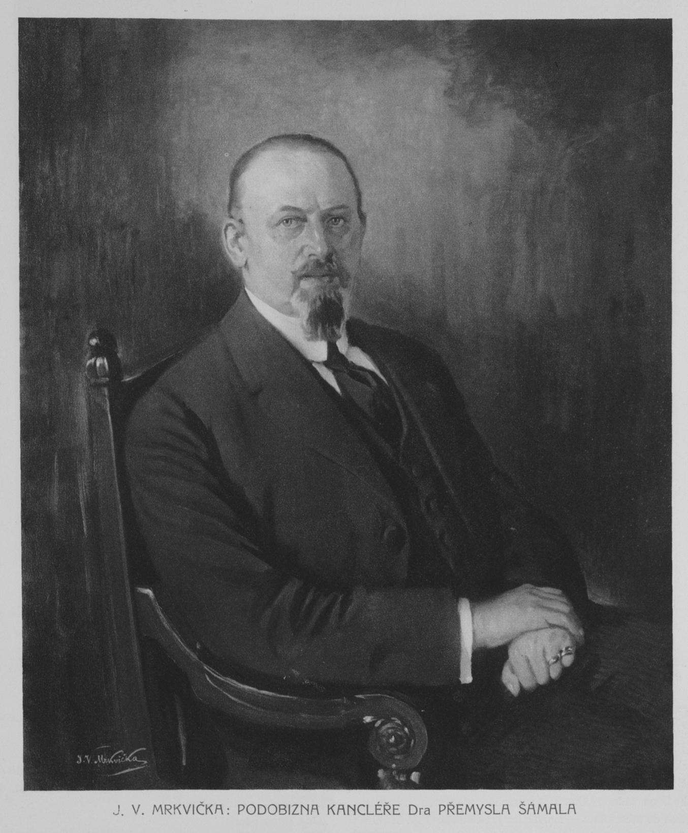 Portrait of Přemysl Šámal Ivan Mrkvička tablo - Dekolata