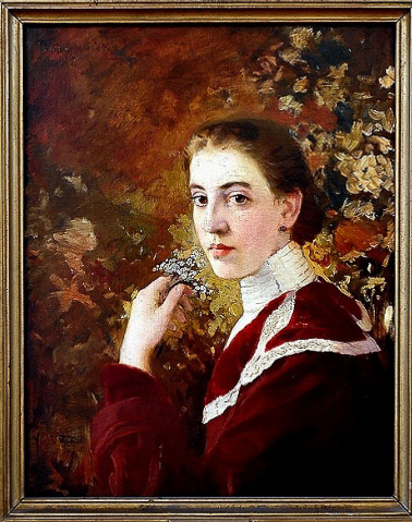 Portrait of a Young Woman (1912) Ivan Mrkvička tablo - Dekolata
